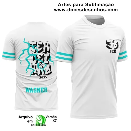 Estampa Para Camiseta Escolar – Arte Vetor - Uniforme Concluintes 2025 – Terceirão: Estilo Raios