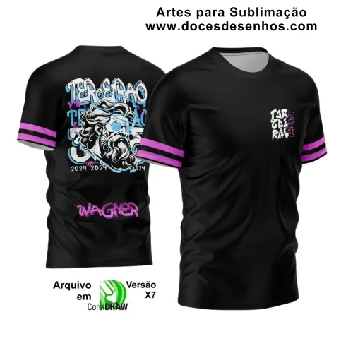 Estampa Para Camiseta Escolar – Arte Vetor - Uniforme Concluintes 2025 – Terceirão: Estilo Zeus