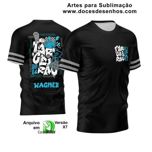 Estampa Para Camiseta Escolar – Arte Vetor - Uniforme Concluintes – Terceirão: Estilo Lobo