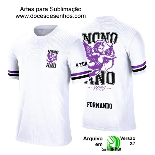 Estampa para Camiseta Escolar – Arte Vetor - Uniforme Concluintes 2025 – Nono Ano 2025 – Cupido