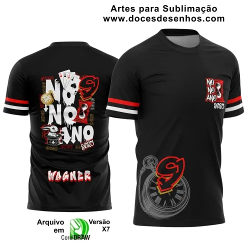 Estampa para Camiseta Escolar – Arte Vetor - Uniforme Concluintes 2025 – Nono Ano: Estilo Coelho