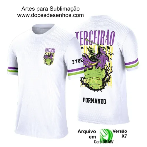 Estampa para Camiseta Escolar – Arte Vetor - Uniforme Concluintes 2025 – Terceirão 2025 – Bruxa