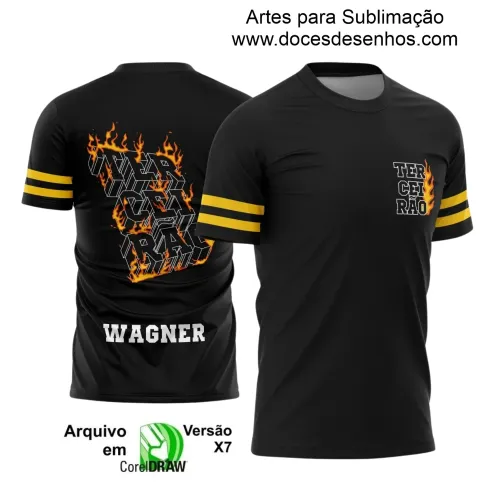 Estampa para Camiseta Escolar – Arte Vetor - Uniforme Concluintes 2025 – Terceirão 2025 – Chamas