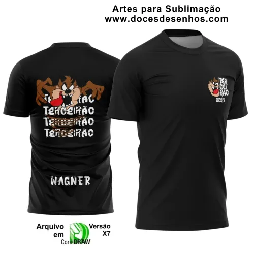 Estampa para Camiseta Escolar – Arte Vetor - Uniforme Concluintes 2025 – Terceirão 2025 – Fera da Tasmânia