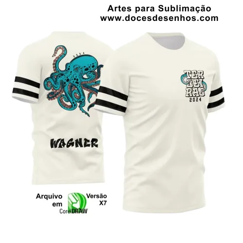 Estampa para Camiseta Escolar – Arte Vetor - Uniforme Concluintes 2025 – Terceirão: Estilo Polvo