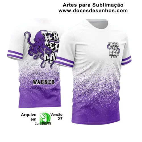 Estampa para Camiseta Escolar – Arte Vetor - Uniforme Concluintes 2025 – Terceirão: Estilo Polvo