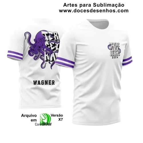 Estampa para Camiseta Escolar – Arte Vetor - Uniforme Concluintes 2025 – Terceirão: Estilo Polvo