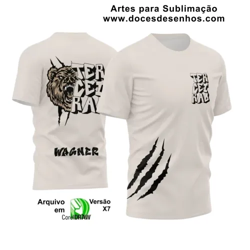 Estampa para Camiseta Escolar – Arte Vetor - Uniforme Concluintes  2025 – Terceirão : Estilo Urso