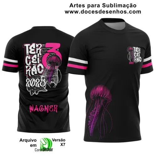 Estampa para Camiseta Escolar – Arte Vetor - Uniforme Concluintes – Terceirão : Estilo Água-Viva