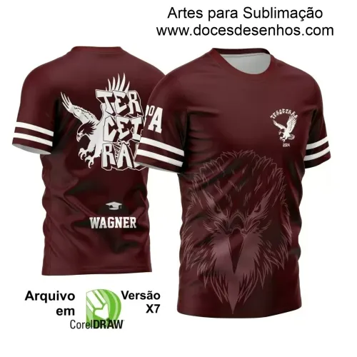 Estampa para Camiseta Escolar – Arte Vetor - Uniforme Concluintes – Terceirão: Estilo Águia