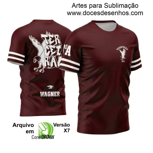 Estampa para Camiseta Escolar – Arte Vetor - Uniforme Concluintes – Terceirão: Estilo Águia