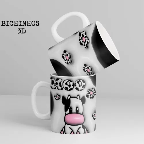 Estampas Canecas – Bichinhos 3D – Bruna Molina