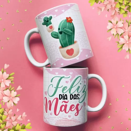 Estampas Canecas – Dia das Mães Cactos