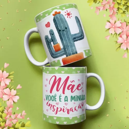 Estampas Canecas – Dia das Mães Cactos