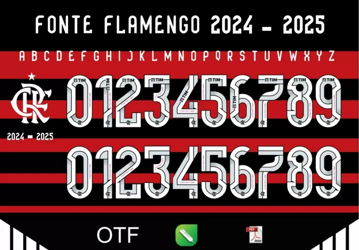 Arte Vetor Nova Camisa Flamengo Pré-Jogo 2024 - 2025