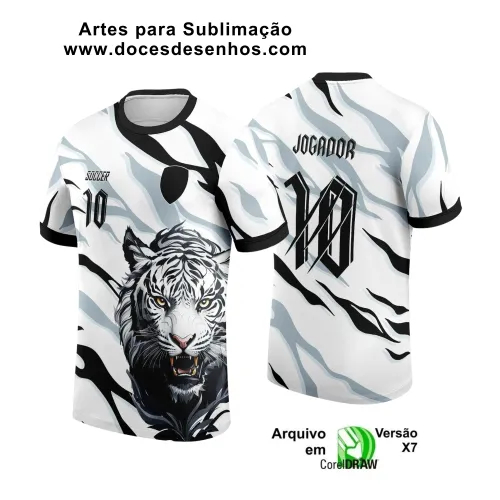 Interclasse 2025: Arte Vetor de Camiseta Escolar com Estilo Tigre