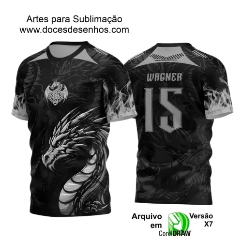 Interclasse 2025: Arte de Camiseta Escolar com Estilo Dragão