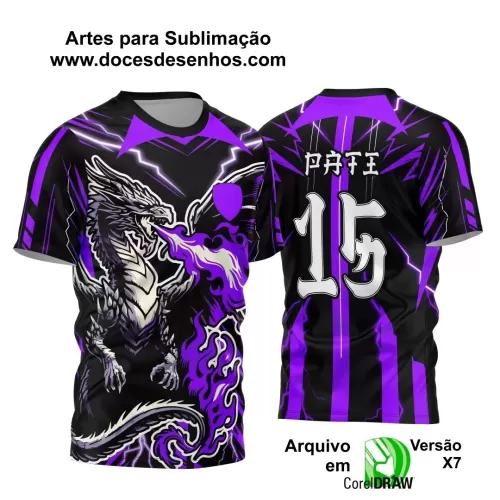 Interclasse 2025: Arte de Camiseta Escolar com Estilo Dragão