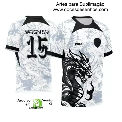 Interclasse 2025: Arte de Camiseta Escolar com Estilo Dragão