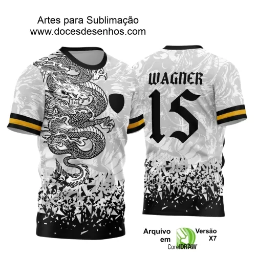 Interclasse 2025: Arte de Camiseta Escolar com Estilo Dragão