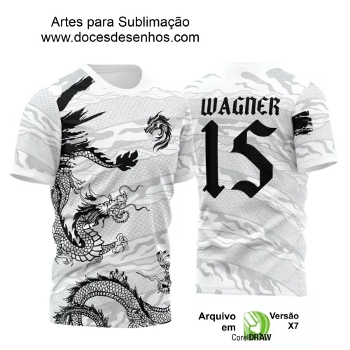 Interclasse 2025: Arte de Camiseta Escolar com Estilo Dragão