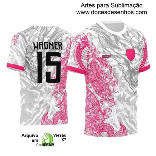 Interclasse 2025: Arte de Camiseta Escolar com Estilo Dragão