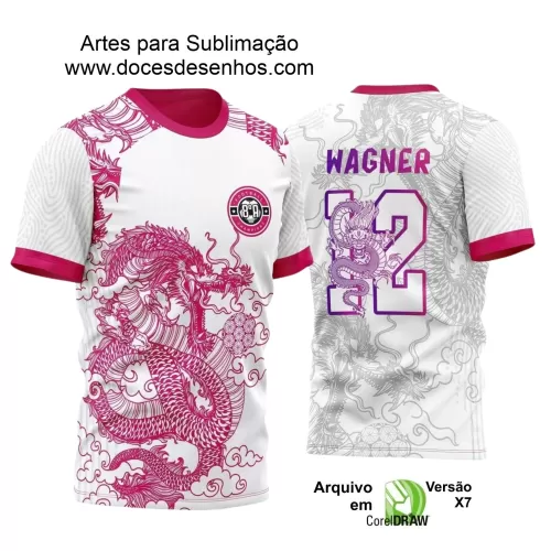 Interclasse 2025: Arte de Camiseta Escolar com Estilo Dragão