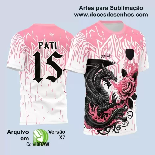 Interclasse 2025: Arte de Camiseta Escolar com Estilo Dragão