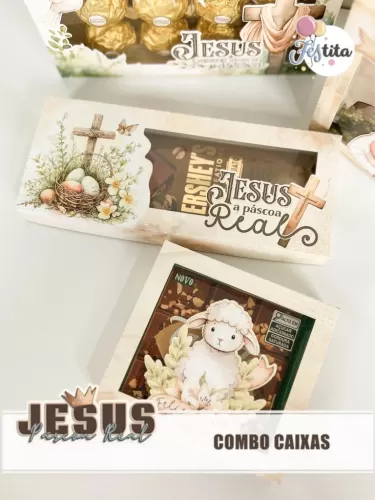 Jesus Páscoa Real – Kit Caixas Chocolates (Tita)