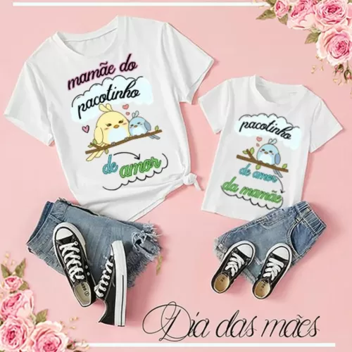 Kit Camisetas Dia das Mães – Mãe e Filho(a)