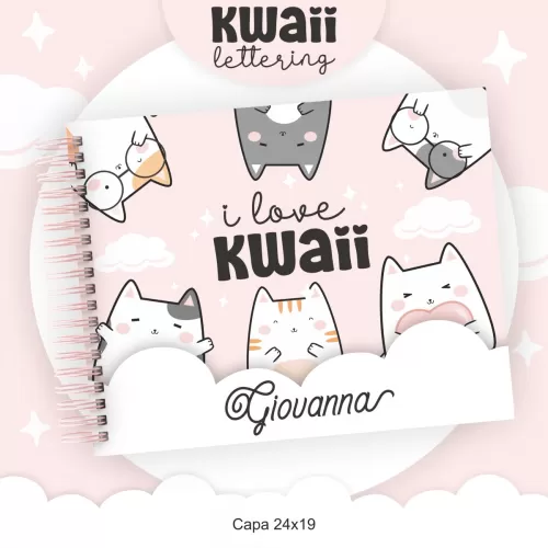 Kit Completo Volta às Aulas 2024 (Encadernação) – Kawaii Lettering – Pamella Vieira