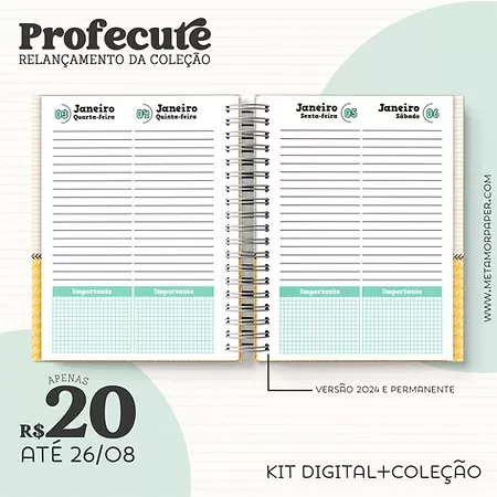 Kit Digital – Coleção ProfeCute | 2024 – Metamorpaper