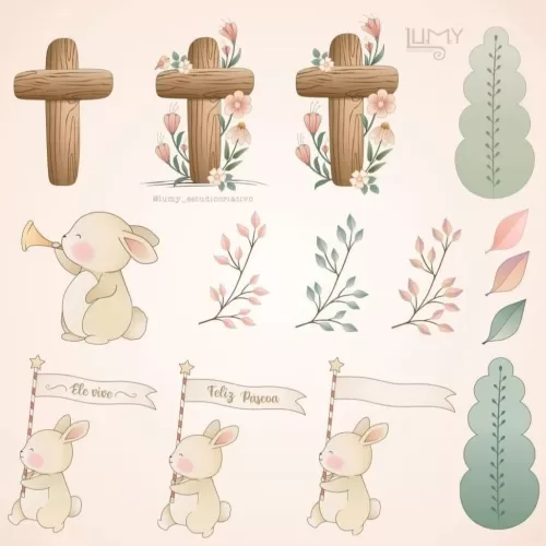 Kit Digital – Feliz Páscoa Jesus – Lumyart