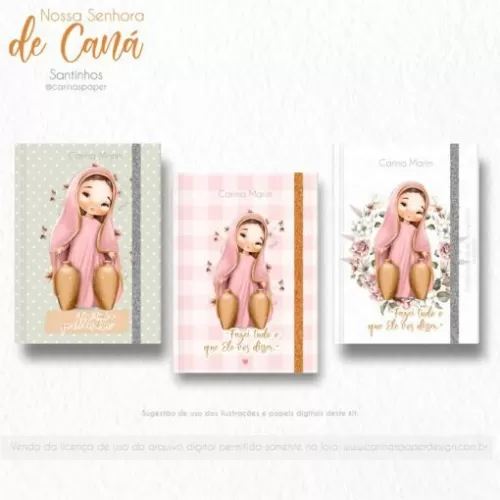 Kit Digital – Ilustrações Nossa Senhora de Caná (Santinhos) – Carina’s Paper
