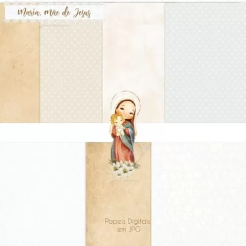 Kit Digital Maria, mãe de Jesus (Santinhos) – Carina’s Paper