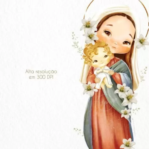 Kit Digital Maria, mãe de Jesus (Santinhos) – Carina’s Paper