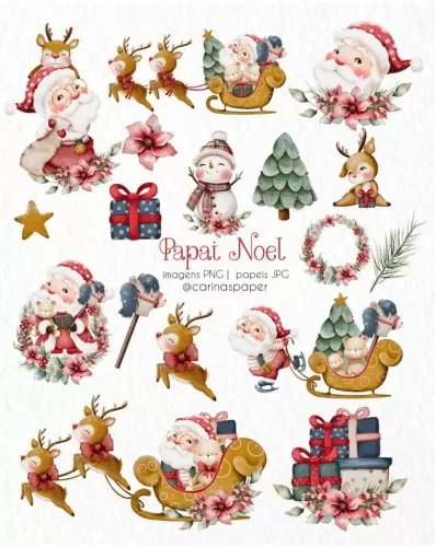 Kit Digital Papai Noel (Carinas Paper)