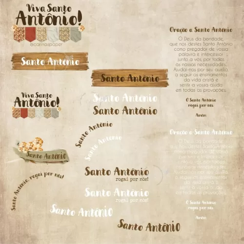 Kit Digital Santo Antônio – Santinhos – CARINAS PAPER