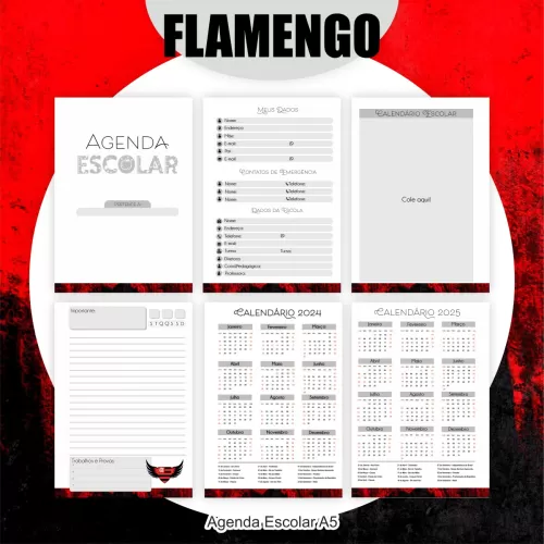 Kit Escolar 2024 Saúde Encadernação – Flamengo – Pamella Vieira