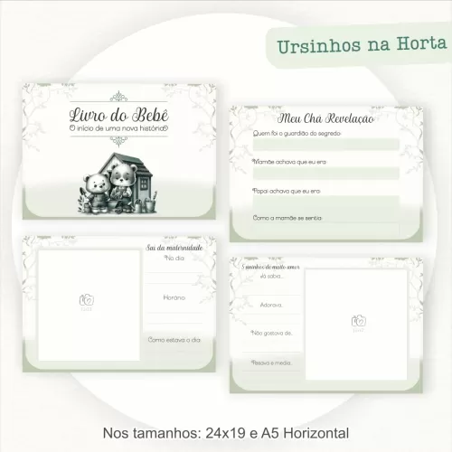 Kit Maternidade Clube Baby – Ursinhos na Horta – Pamella Vieira