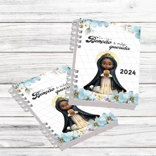 Kit Nossa Senhora Aparecida para Agenda 2024 - Caneca - Bloquinhos