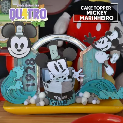 Mickey Marinheiro – Cake Topper (Especial Disney) – Quatro Cambalhotas