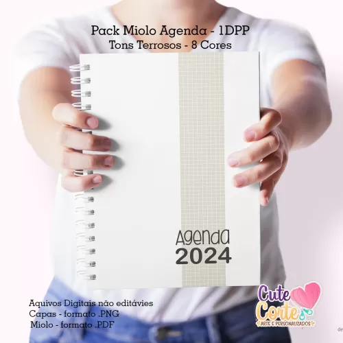 PACK MIOLOS Agenda A5 – DATADA – 1 DDP – TONS TERROSOS (16 MIOLOS) – Cute Corte