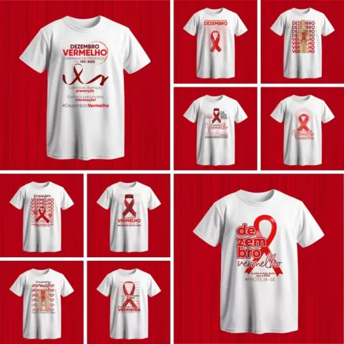 Pacote de Artes Camisetas Personalizadas Dezembro Vermelho 2023 - (Vintage)
