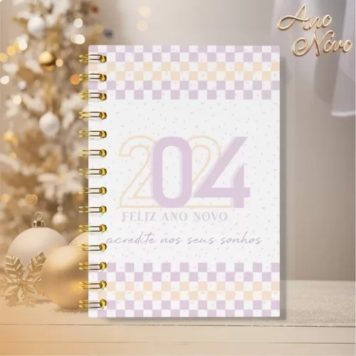 Pacote de Capas Agendas Personalizadas – Ano Novo 2024 V23 (Vintage)