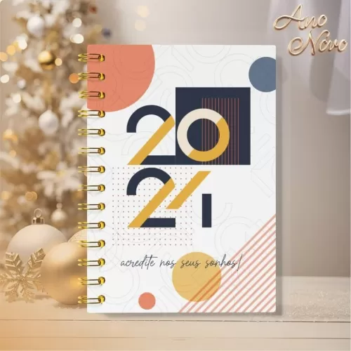 Pacote de Capas Agendas Personalizadas – Ano Novo 2024 V23 (Vintage)