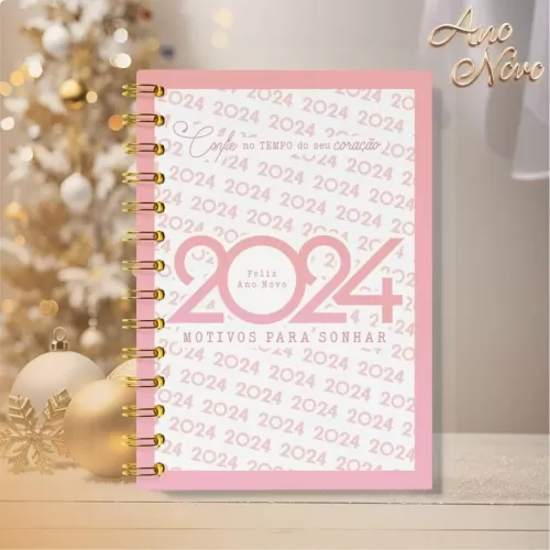 Pacote de Capas Agendas Personalizadas – Ano Novo 2024 V23 (Vintage)