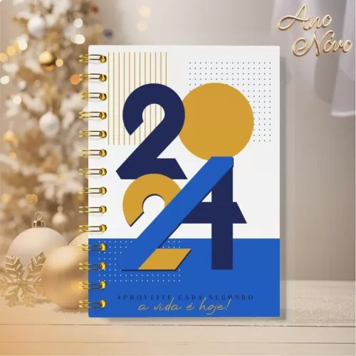 Pacote de Capas Agendas Personalizadas – Ano Novo 2024 V23 (Vintage)