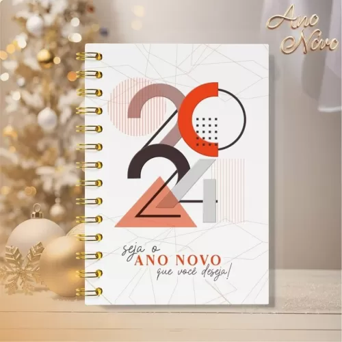 Pacote de Capas Agendas Personalizadas – Ano Novo 2024 V23 (Vintage)