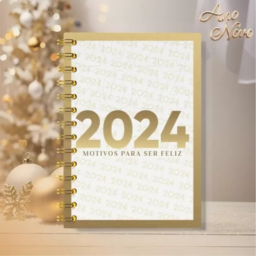 Pacote de Capas Agendas Personalizadas – Ano Novo 2024 V23 (Vintage)